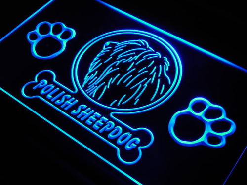Polish Sheepdog Dog Pet Shop Neon Light Sign